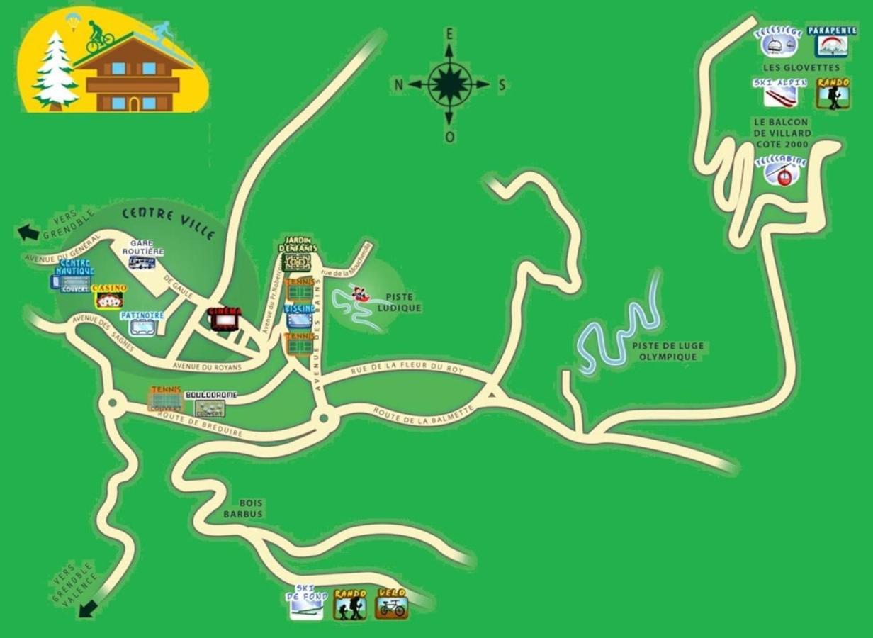 Studio Chaleureux Aux Pieds Des Pistes De Ski Des Glovettes Вилар-де-Лан Екстериор снимка